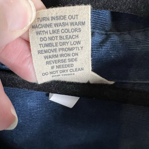 Duluth Trading Co Women’s Sz XXL Navy Blue Long Sleeves Button Up Corduroy Shirt - Picture 6 of 9